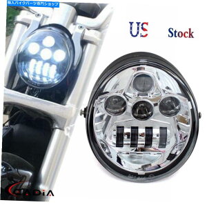 Headlight Harley-Davidson VRSC SE VRSCF V-ROD STREETROD�̃N����LED�v���W�F�N�^�[�w�b�h���C�g Chrome LED Projector Headlight For Harley-Davidson VRSC SE VRSCF V-Rod StreetRod