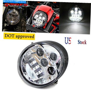 Headlight n[[VROD V-ROD MUSCLE STREET ROD̃I[goCLEDvWFN^[wbhCgiDOTj Motorcycle LED Projector Headlight (DOT) For Harley VROD V-Rod Muscle Street Rod