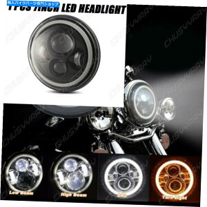 Headlight 7 �N����LED�w�b�h���C�ghi-lo drl�G���W�F���A�C�Y�z���_���}�n���[�^�[�T�C�N���W�[�v 7 Chrome LED Headlight Hi-Lo DRL Angel Eyes for Honda Yamaha Motorcycle Jeep�y���s�A���i�z