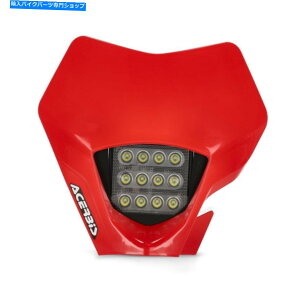 Headlight Acerbis 2895690004ヘッドライトマスクVSL RED Acerbis 2895690004 Headlight Mask Vsl Red