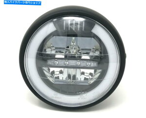 Headlight LEDI[goCwbhCgubN6.5C`12VgJtF[T[Xg[gt@C^[ LED Motorcycle Headlight Black 6.5" inch 12V Retro Cafe Racer & Streetfighter