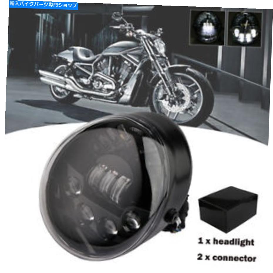 90%OFF!】 クロームパーツ Harley Davidson VRSCA VROD VRSCドットのためのChrome LEDヘッドライト承認60W  Chrome LED Headlight For V-Rod VRod VRSC DOT Approved 60W