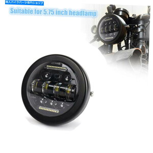 Headlight 12V�I�[�g�o�C�o�C�N�v���W�F�N�^�[���C�g5.75 LED�u���b�N�w�b�h���C�g�u���P�b�g 12V Motorcycle Bikes Projector Light 5.75 LED Black Headlight Bracket�y���s�A���i�z