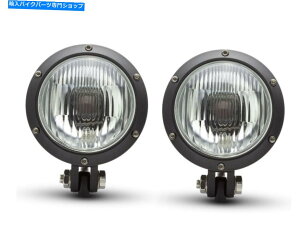 Headlight oCN5 "wbhCg - yA - re[WgȃJX^vWFNgoCNpubN Motorbike 5" Headlights - PAIR - Black for Vintage Retro Custom Project Bike