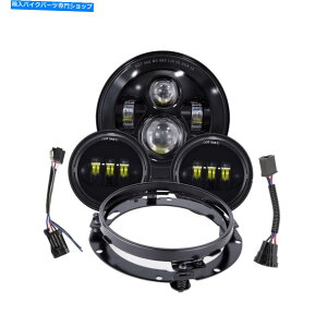 Headlight gbN[7C`LEDwbhCgA4.5C`̖ʂ胉CgAtOt... TRUCKMALL 7 inch LED Headlight, 4.5ff Fog Passing Lights, with Mounting Ring ...