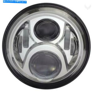 Headlight �C�[�O�����C�g�N����7 ���E���hLED�v���W�F�N�V�����w�b�h���C�g�n�[���[�\�t�g�A�C���c�[�����O Eagle Lights Chrome 7 Round LED Projection Headlight for Harley Softail Touring�y���s�A���i�z