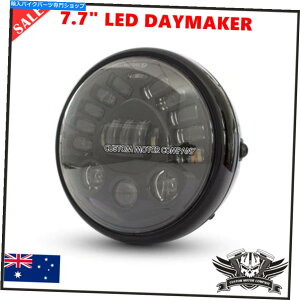 Headlight [^[oCNI[goC7.7 "vWFN^[́ACWP[^t̃JX^gwbhCgLED܂ Motorbike Motorcycle 7.7" Projector LED Custom Retro Headlight with Indicators