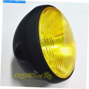 Headlight �w�b�h���C�g�N���u�}���u���b�N�p���{���C�G���[�J�t�F���[�T�[�J�X�^���r���e�[�W Headlight Clubman Black Parabola Yellow cafe racer Custom vintage�y���s�A���i�z