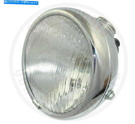 Headlight 8 "Lucas du42ヘッドライトヘッドランプクロムメッキ湾曲ガラスBSA、Triumph、Norton 8" LUCAS DU42 HEADLIGHT HEADLAMP CHROME PLATED CURVED GLASS BSA, TRIUMPH, NORTON