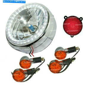 Headlight CGtB[hpNVbNwbhve[CgCWP[^LEDCgZbg For Royal Enfield Classic Head lamp Tail light Indicator LED Lights Set