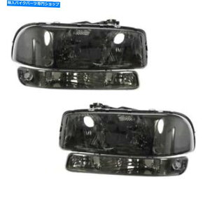 Headlight 2PCSwbhCg2007 Sierra3500 Classic Body Models̃NAX[NR|Wbg 2PCS Headlights Clear Smoke Composite For 2007 Sierra & 3500 Classic Body Models