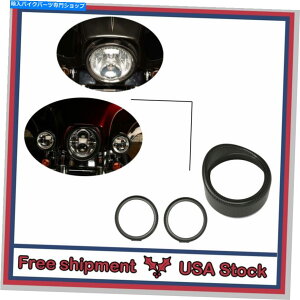 Headlight tBbgH-D 2008-18c[OJ[{t@Co[wbhCggOƕ⏕vJo[ Fit H-D 2008-18 TOURING Carbon Fiber Headlight Trim Ring &Auxilliary Lamp Cover