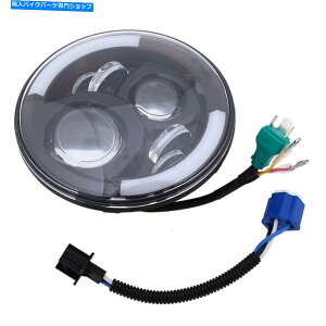 Headlight H4�R�l�N�^�N���[�����r�[��7�C���`���E���hLED�w�b�h���C�g�t�B�b�g�n�[���[ H4 Connector Chrome High Low Beam 7 inch Round LED Headlight Fit For Harley