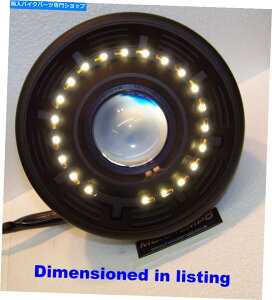 Headlight LED�n���[�v���W�F�N�V�����n�C���[�w�b�h���C�g71/2 �u���b�N���^���{�f�B�T�C�h�}�E���g�J�X�^�� LED HALO Projection High Low Headlight 71/2 Black Metal Body Side Mount Custom�y���s�A���i�z