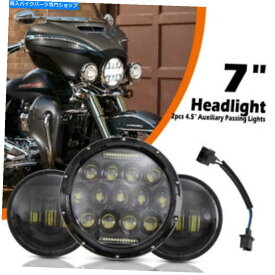 Headlight 7 "LEDヘッドライト+ハーレーエレクトラグライドウルトラクラシックの4.5インチパッシングライト 7"LED Headlight+ 4.5inch Passing Lights For Harley Electra Glide Ultra Classic