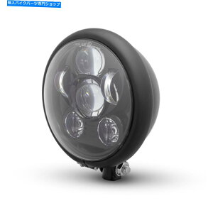 Headlight �u���b�N6 LED�f�C���[�J�[�w�b�h���C�g�n�[���[�J�t�F���[�T�[�`���b�p�[�J�X�^�����g���v���W�F�N�g Black 6 LED daymaker headlight Harley cafe racer chopper custom retro project�y���s�A���i�z