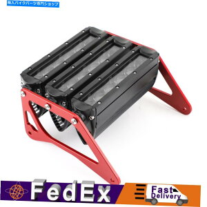 Headlight 3��LED�z���C�g���C�g�o�[�w�b�h���C�g�t�B�b�g�z���_MSX 125 SF GROM 13-2019 RED 3 Row LED White Light Bar Headlight Fit for Honda MSX 125 SF Grom 13-2019 Red�y���s�A���i�z