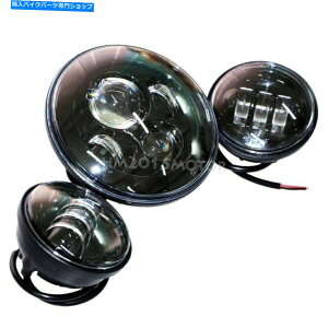 Headlight LEDvWFN^[7 ''wbhCghi/lor[4.5 "n[[c[Ô߂Ɍn LED Projector 7'' Headlight Hi/Lo Beam & 4.5" Passing Light For Harley Touring