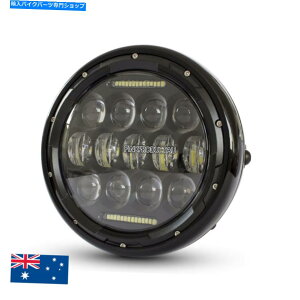 Headlight 7.7 H4 LED���g�����[�^�[�T�C�N���w�b�h���C�g�f�C���[�J�[�J�t�F���[�T�[�{�o�[�v���W�F�N�g�J�X�^�� 7.7 H4 LED retro motorcycle headlight daymaker cafe racer bobber project custom�y���s�A���i�z