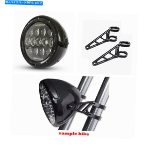 Headlight 7 "LEDgwbhCgfC[J[ + CNCuPbgJtF[T[{uo[vWFNgJX^ 7" LED retro headlight daymaker + CNC bracket cafe racer bobber project custom