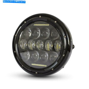 Headlight 7.7 H4 LED���g�����[�^�[�T�C�N���w�b�h���C�g�f�C���[�J�[�J�t�F���[�T�[�{�o�[�v���W�F�N�g�J�X�^�� 7.7 H4 LED retro motorcycle headlight daymaker cafe racer bobber project custom�y���s�A���i�z
