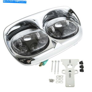 Headlight 5.75 "LEDtgwbhCgn[[c[O[hOChɃtBbgNAY98-13 12 5.75" LED Front Headlight Clear lens Fit For Harley Touring Road Glide 98-13 12