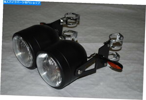 Headlight �u���b�N�c�C���h�~�l�[�^�[�w�b�h���C�g�u���P�b�g�C���W�P�[�^�[����GSF1200 43-46mm�t�H�[�N BLACK Twin Dominator Headlights Brackets Indicators Bandit GSF1200 43-46mm Forks�y���s�A���i�z