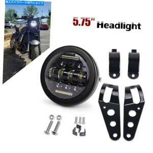Headlight 5.75 "32?40mm[^[TCNtH[N`[uLEDwbhCgzCgDRLvWFN^[w/uPbg 5.75" 32~40mm Motorcycle Fork Tube LED Headlight White DRL Projector w/Bracket