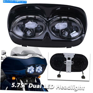 Headlight 5.75 "n[[cA[CVO[hOCĥ߂̃fALEDwbhCgvWFN^[v98-13 5.75" Dual LED Headlight Projector Lamp For Harley Touring CVO Road Glide 98-13