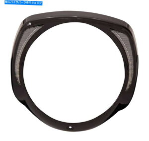 Headlight Ciro Fang LEDwbhCgx[AHarley '14 -Upc[OfɓK-Black45201 Ciro Fang LED Headlight Bezels, Fits Harley '14-up Touring Models - Black 45201