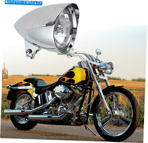 Headlight 6 "Vo[I[goCNwbhCgv`bp[{o[XvK[\tgAC 6" Silver Motorcycle Chrome Headlight Lamp For Chopper BOBBER SPRINGER SOFTAIL