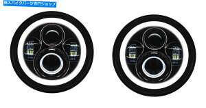 Headlight Hogworkz Blackout 7 LED HALOMAKER�w�b�h���C�g�W�[�v�����O���[CJ-5 CJ-7 TJ JK JL Hogworkz Blackout 7 LED HaloMaker Headlight Jeep Wrangler CJ-5 CJ-7 TJ JK JL�y���s�A���i�z