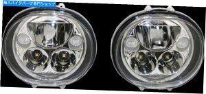 Headlight �J�X�^���_�C�i�~�N�X�y�ALED 5.75 �w�b�h���C�g2004-2013�n�[���[���[�h�O���C�hFLTR FLTRX Custom Dynamics Pair LED 5.75 Headlights 2004-2013 Harley Road Glide FLTR FLTRX�y���s�A���i�z