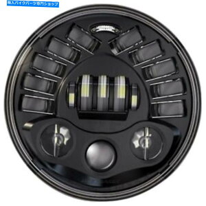 Headlight J.W.Xs[J[8790K2 LEDwbhCgtɃO7 "ubN J.W. Speaker 8790 Adaptive 2 LED Headlight without Mounting Ring 7" Black