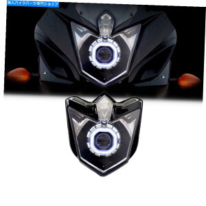 Headlight KT LED Angel Halo Eye HIDvWFN^[wbhCgfor Yamaha xj6 f 2010 12 14 2016 KT LED Angel Halo Eye HID Projector Headlight for Yamaha XJ6 F 2010 12 14 2016