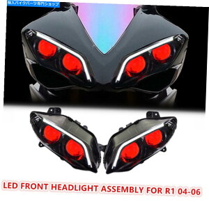 Headlight }nYZF R1 2004-2006[^[TCNwbhvbh2X LEDwbhCgAZu 2X LED Headlight Assembly for Yamaha YZF R1 2004-2006 Motorcycle Headlamps Red
