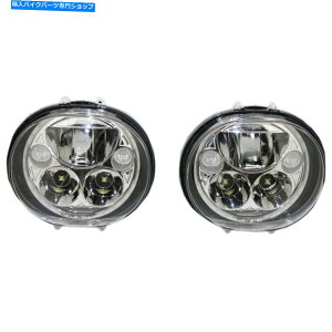Headlight �J�X�^���_�C�i�~�N�XChrome Tru-Beam 5 3/4 �w�b�h���C�g�w�b�h�����v�y�A�n�[���[���[�h�O���C�h Custom Dynamics Chrome Tru-Beam 5 3/4 Headlight Headlamp Pair Harley Road Glide�y���s�A���i�z