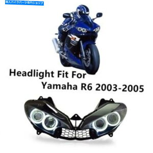 Headlight ���}�nYZF R6S 2006-2009 DRL�̂��߂�LED�z���C�g�G���W�F���A�C�w�b�h���C�g�A�Z���u���w�b�h�����v LED White Angel Eye Headlight Assembly Headlamp For Yamaha YZF R6S 2006-2009 DRL�y���s�A���i�z