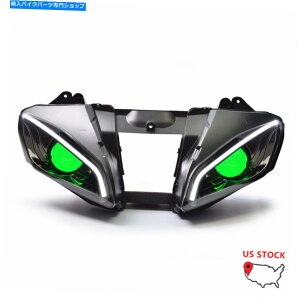 Headlight ���}�nYZF R6 YZF600 2006-07�X�|�[�c�o�C�N�����v��1X LED�w�b�h���C�g�A�Z���u�� 1X LED Headlight Assembly for Yamaha YZF R6 YZF600 2006-07 Sportbike Lamp Green�y���s�A���i�z