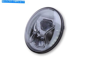 Headlight HighSider Chrome 7 "LEDKwbhCgTILT TILT TECK TYPE 8 226-002 Highsider Chrome 7" LED Adaptive Headlight Tilt Tech Type 8 226-002