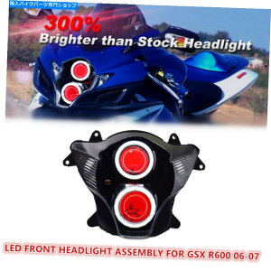 Headlight �X�Y�LGSXR600 GSX-R600 06-07 DEMON EYES DRL RED��1X LED�t�����g�w�b�h���C�g 1X LED Front Headlights for Suzuki GSXR600 GSX-R600 06-07 Demon Eyes DRL Red�y���s�A���i�z