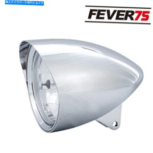 Headlight NeۃC7 "H4wbhCgvtBbgn[[X|[cX^[\tgAC_CiCNC Chrome Bullet Line 7" H4 Headlight Lamp Fit Harley Sportster Softail Dyna CNC