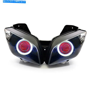 Headlight KT LED Angel Eye HIDvWFN^[YAMAHA YZF R15 2012-2016 Red̃JX^wbhCg KT LED Angel Eye HID Projector Custom Headlight for Yamaha YZF R15 2012-2016 Red