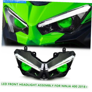 Headlight JTLjW400 2018+ drl demon EyesoCNv1xtLEDwbhCg 1X Full LED Headlight for Kawasaki Ninja 400 2018+ DRL Demon Eyes Motorbike Lamp