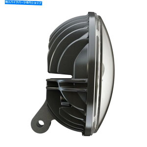 Headlight JM 7inBKLEDwbhCg-Black -0555071 J&M 7in. Adaptive LED Pedestal Headlight - Black - 0555071