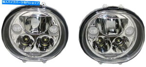 Headlight �y�A�J�X�^���_�C�i�~�N�XLED 5.75 �w�b�h���C�g04-13�n�[���[���[�h�O���C�hFLTR FLTRX Pair Custom Dynamics LED 5.75 Headlights 04-13 Harley Road Glide FLTR FLTRX�y���s�A���i�z