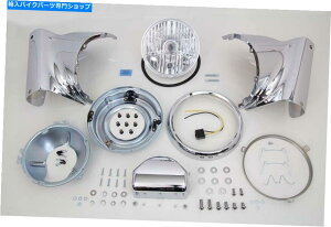 Headlight �w�b�h�����v�J�E���L�b�g�N�����̓n�[���[�_�r�b�h�\���ɓK�����܂� Headlamp Cowl Kit Chrome fits Harley-Davidson�y���s�A���i�z