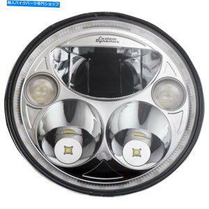 Headlight JX^_Ci~NXCDTB-7-IF-C 7inB Trubeam Headlight-NtN^[ Custom Dynamics CDTB-7-IF-C 7in. TruBeam Headlight - Chrome Reflector