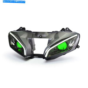 Headlight ���}�nYZF R6 2008-16�O���[���f�[�����A�C�w�b�h�����v��1X LED�w�b�h���C�g�A�Z���u�� 1X LED Headlight Assembly for Yamaha YZF R6 2008-16 Green Demon Eye Headlamp�y���s�A���i�z