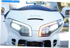 Headlight �t��LED�v���W�F�N�^�[�w�b�h���C�g +�z���_�S�[���h�E�B���O�̂��߂�DRL�X�C�b�`�o�b�N�M��01-17 Full LED Projector Head Light + DRL Switchback Signals For Honda Gold Wing 01-17�y���s�A���i�z